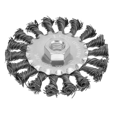 Щетка для УШМ 100 мм, М14, плоская, крученая проволока 0.8 мм Matrix купить в Москве с доставкой по всей России | ProtosMarket.ru