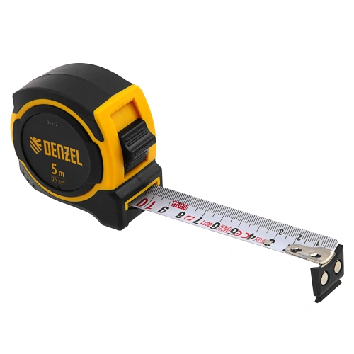 Рулетка 5м х 25мм, двухкомп. корпус, магнитный обрезиненный зацеп Denzel по ценам производителя в Казани с доставкой по всей России