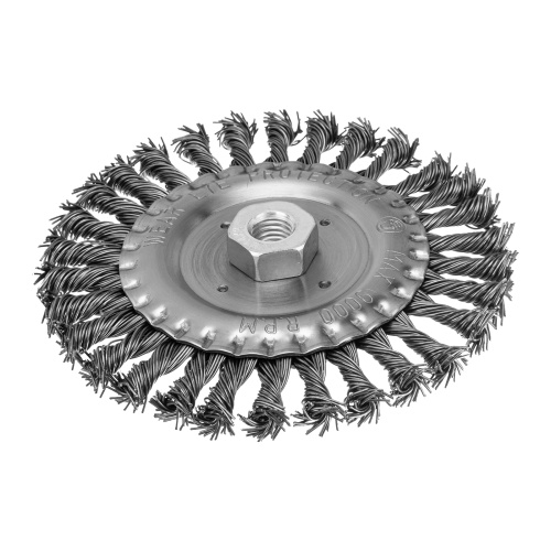 Щетка для УШМ 150 мм, М14, плоская, крученая проволока 0.8 мм Matrix по ценам производителя в Казани с доставкой по всей России