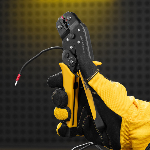 Клещи для обжима изолир. наконечников НКИ и НВИ, разъемов РПИ, гильз ГСИ, 0,5 - 2,5 мм2 Denzel купить в Москве с доставкой по всей России | ProtosMarket.ru