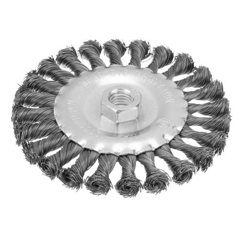 Щетка для УШМ 125 мм, М14, плоская, крученая проволока 0.5 мм Matrix по ценам производителя в Казани с доставкой по всей России