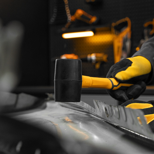 Киянка резиновая, 225 г, черная, фибергласовая рукоятка c TPR покрытием Denzel купить в Москве с доставкой по всей России | ProtosMarket.ru