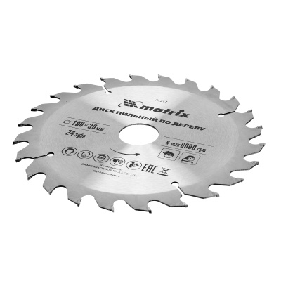 Пильный диск по дереву, 190 х 30 мм, 24 зуба Matrix Professional купить в Москве с доставкой по всей России | ProtosMarket.ru