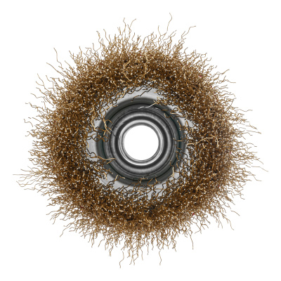 Щетка для УШМ, 75 мм, М14, "чашка", латунированная витая проволока Matrix по ценам производителя в Казани с доставкой по всей России