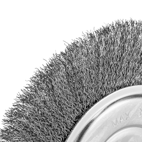 Щетка для УШМ, 200 мм, посадка 22.2 мм, плоская, витая проволока 0.3 мм Сибртех по ценам производителя в Казани с доставкой по всей России