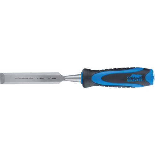 Долото-стамеска, плоская, 10 мм, двухкомпонентная рукоятка, металлический затыльник Барс купить в Москве с доставкой по всей России | ProtosMarket.ru