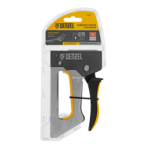 Степлер металлический, скобы в комплекте, 2К рукоятка, тип 53, 6-10 мм Denzel купить в Москве с доставкой по всей России | ProtosMarket.ru