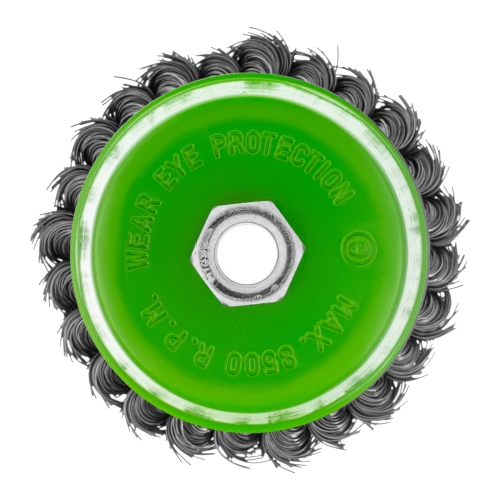 Щетка для УШМ, 100 мм, М14, "чашка", крученая металлическая проволока Сибртех по ценам производителя в Казани с доставкой по всей России