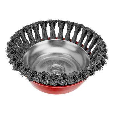 Щетка для УШМ, 150 мм, М14, "чашка", крученая проволока 0.5 мм Matrix по ценам производителя в Казани с доставкой по всей России