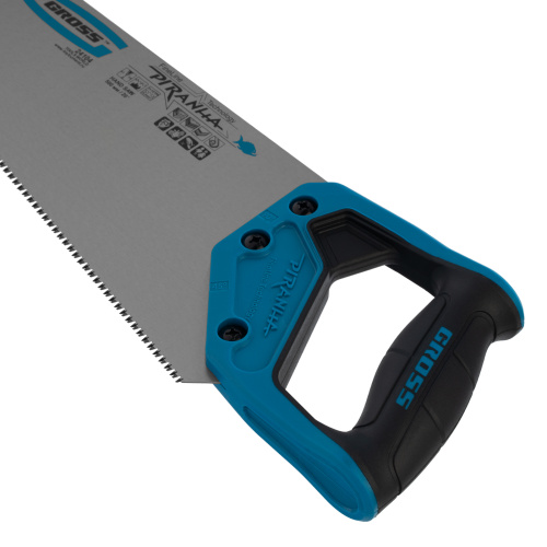 Ножовка по дереву "Piranha", 500 мм, 11-12 TPI, зуб-3D, каленый зуб, двухкомпонентная рукоятка Gross купить в Москве с доставкой по всей России | ProtosMarket.ru