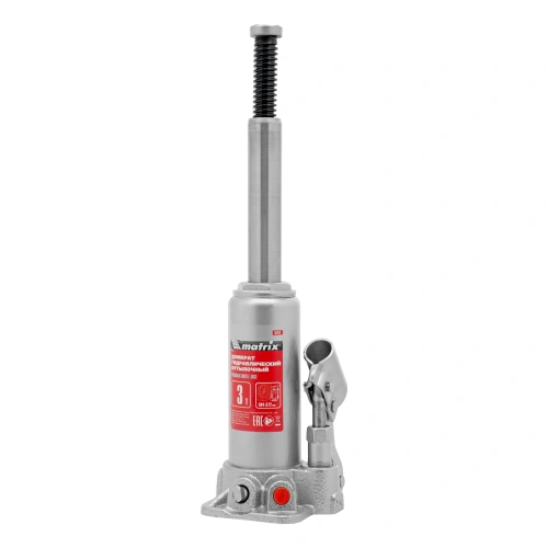 Домкрат гидравлический бутылочный, 3 т, высота подъема 194-372 мм, в пластиковый кейсе Matrix по ценам производителя в Казани с доставкой по всей России