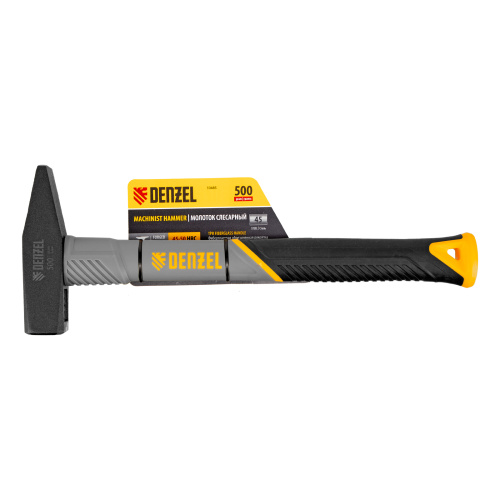 Молоток слесарный, 500 г, кованый, фибергласовая рукоятка c TPR покрытием Denzel по ценам производителя в Казани с доставкой по всей России