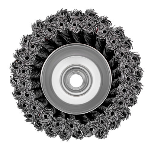 Щетка для УШМ, 125 мм, М14, "чашка", двухрядная, крученая проволока 0.8 мм Matrix купить в Москве с доставкой по всей России | ProtosMarket.ru