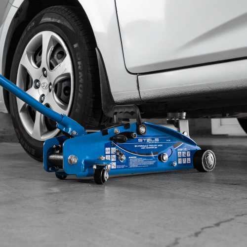 Домкрат гидравлический подкатной 2.5 т, с фиксатором, Safety Pin, 140-385 мм Stels купить в Москве с доставкой по всей России | ProtosMarket.ru