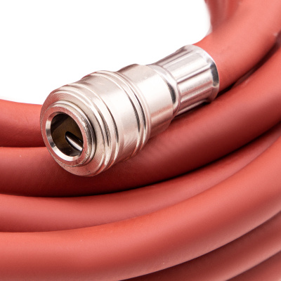 Шланг пневматический резиновый, 10 x 16 мм, 24 бар, армированный, быстросъемное соединение, 20 м Stels купить в Москве с доставкой по всей России | ProtosMarket.ru