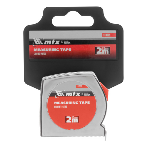 Рулетка Chrom, 2 м x 13 мм, хромированный корпус MTX по ценам производителя в Казани с доставкой по всей России