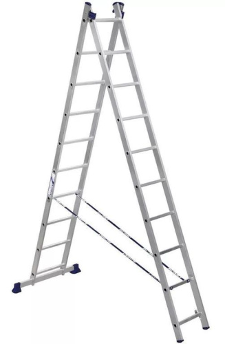 Лестница 2-х секционная алюминиевая 2*10 по ценам производителя в Казани с доставкой по всей России