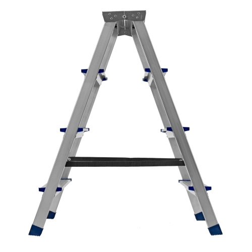 Стремянка двусторонняя 4 ступени, алюминиевая, Сибртех купить в Москве с доставкой по всей России | ProtosMarket.ru