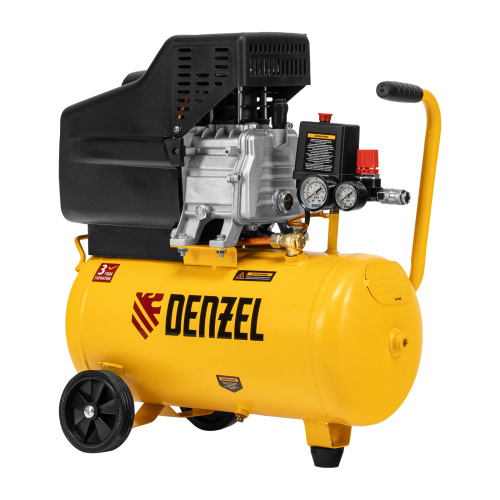 Компрессор воздушный DC1500/24, прямой привод, 1.5 кВт, 24 литра, 220 л/мин Denzel по ценам производителя в Казани с доставкой по всей России