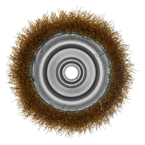 Щетка для УШМ, 125 мм, М14, "чашка", латунированная витая проволока Matrix по ценам производителя в Казани с доставкой по всей России