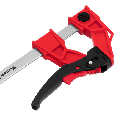 Струбцина реечная быстрозажимная, усиленная, пластиковый корпус рычажно-храповой механизм, 200 х 100 х 351 мм, штанга 5 х 22 мм Matrix купить в Москве с доставкой по всей России | ProtosMarket.ru