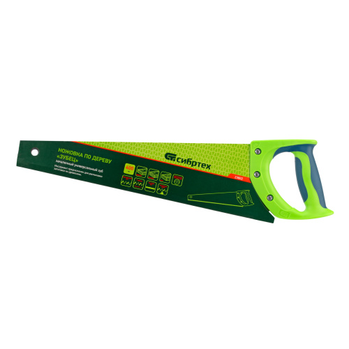 Ножовка по дереву "Зубец", 400 мм, 7-8 TPI, каленый зуб 2D, двухкомпонентная рукоятка Сибртех купить в Москве с доставкой по всей России | ProtosMarket.ru