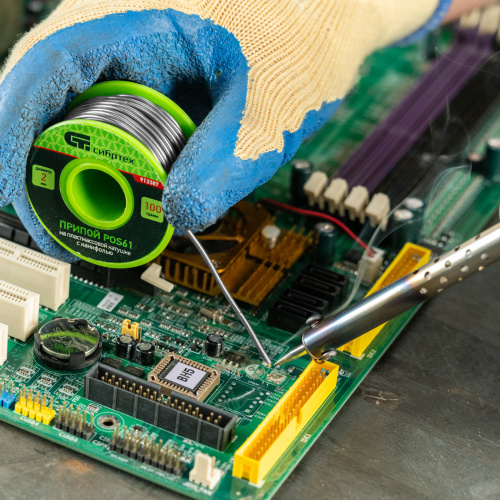 Припой с канифолью, D 2 мм, 100 г, POS61, на пластмассовой катушке Сибртех купить в Москве с доставкой по всей России | ProtosMarket.ru