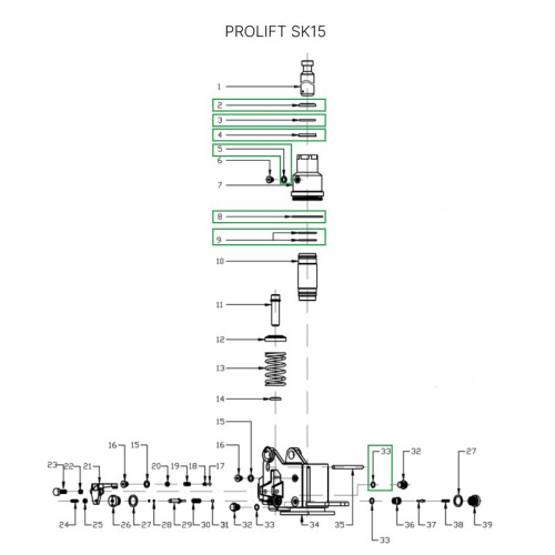 Ремкомплект гидроцилиндра для тележек SK15/SD15L по ценам производителя в Казани с доставкой по всей России