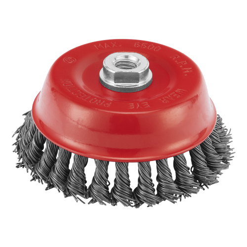 Щетка для УШМ, 125 мм, М14, "чашка", крученая проволока 0.8 мм Matrix по ценам производителя в Казани с доставкой по всей России