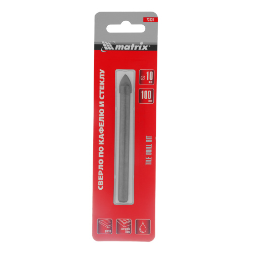 Сверло по керамической плитке, 10 мм, цилиндрический хвостовик Matrix купить в Москве с доставкой по всей России | ProtosMarket.ru