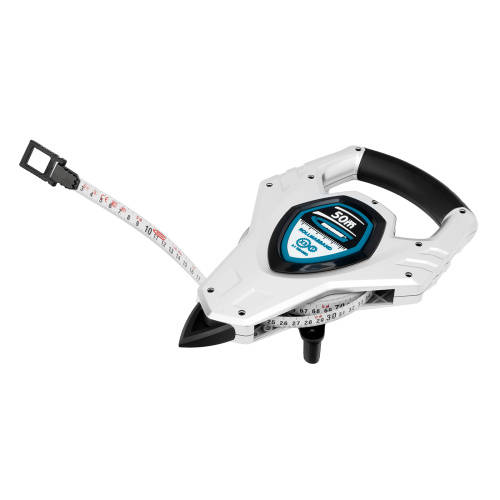 Рулетка геодезическая 50 м х 13 мм, откр, корп, металлическая лента, Super-Нейлон, двусторонняя шкала Gross купить в Москве с доставкой по всей России | ProtosMarket.ru