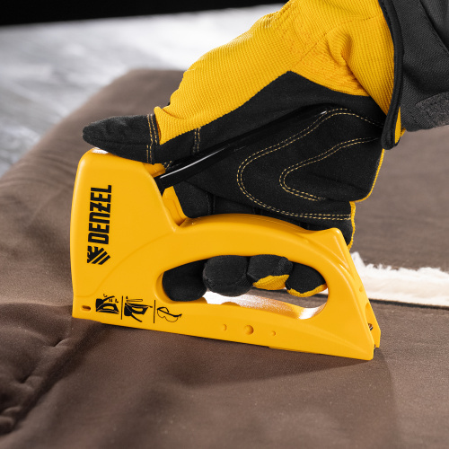 Степлер пластиковый, скобы в комплекте, тип 53, 6-10 мм Denzel купить в Москве с доставкой по всей России | ProtosMarket.ru