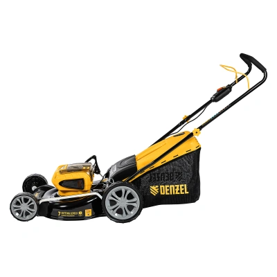 Газонокосилка аккумуляторная бесщеточная RLM450-36, Li-ion, 36 В, 4 Ач, 450 мм, травосборник 40 л Denzel купить в Москве с доставкой по всей России | ProtosMarket.ru