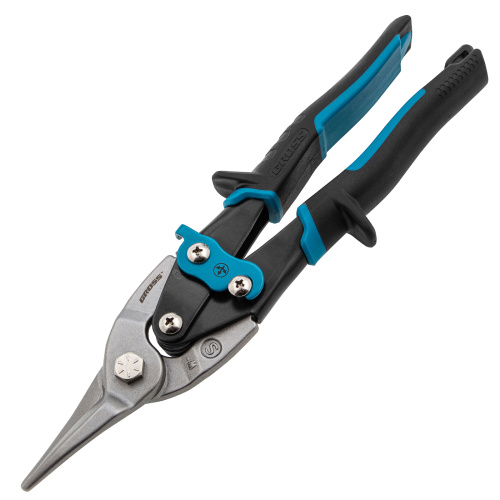 Ножницы по металлу "Piranha", 250 мм, прямой рез, сталь CrMo, двухкомпонентные рукоятки Gross купить в Москве с доставкой по всей России | ProtosMarket.ru