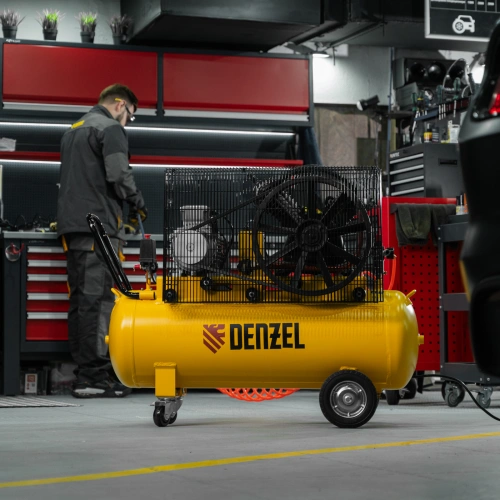 Компрессор воздушный рем. привод BCV 4000-T/100, 4,0 кВт, 100 литров, 690 л/мин Denzel по ценам производителя в Казани с доставкой по всей России