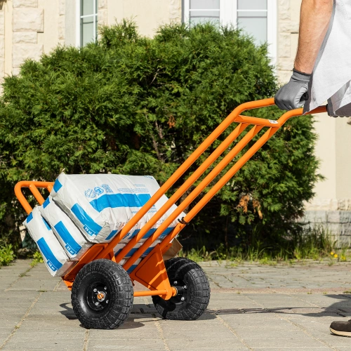 Тележка ручная 2-х колесная, усиленная, г/п 250кг, откидная платформа 530х400мм Сибртех по ценам производителя в Казани с доставкой по всей России