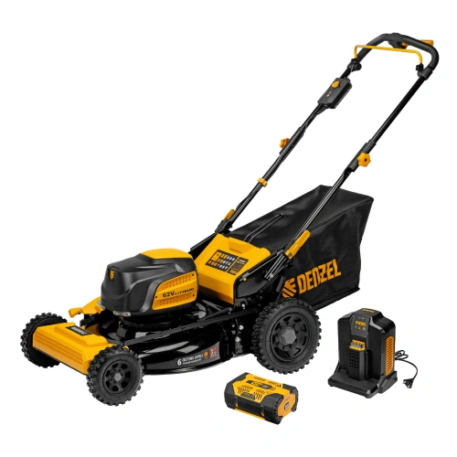 Газонокосилка аккумуляторная бесщет., RLMS560-62, привод, 560 мм, Li-ion, 62В Denzel купить в Москве с доставкой по всей России | ProtosMarket.ru