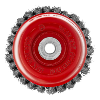 Щетка для УШМ, 125 мм, М14, "чашка", двухрядная, крученая проволока 0.35 мм Matrix купить в Москве с доставкой по всей России | ProtosMarket.ru