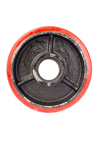 Колесо полиуретановое 160х50 мм без подшипника для тележек гидравлических JC/DF-III/DB/BFC купить в Москве с доставкой по всей России | ProtosMarket.ru