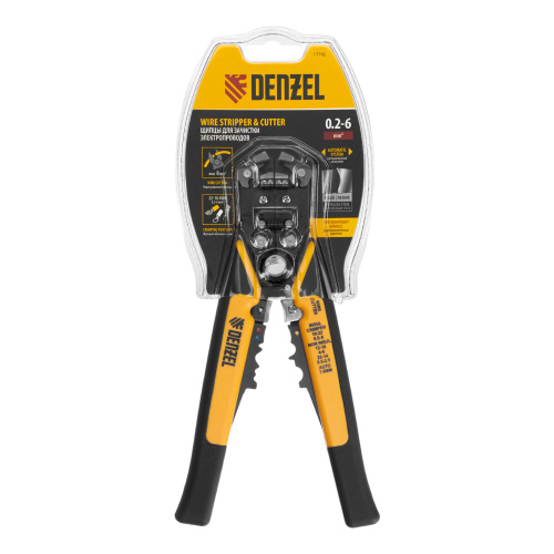 Щипцы для зачистки электропроводов 0,2-6 мм², функция обрезания проводов Denzel купить в Москве с доставкой по всей России | ProtosMarket.ru