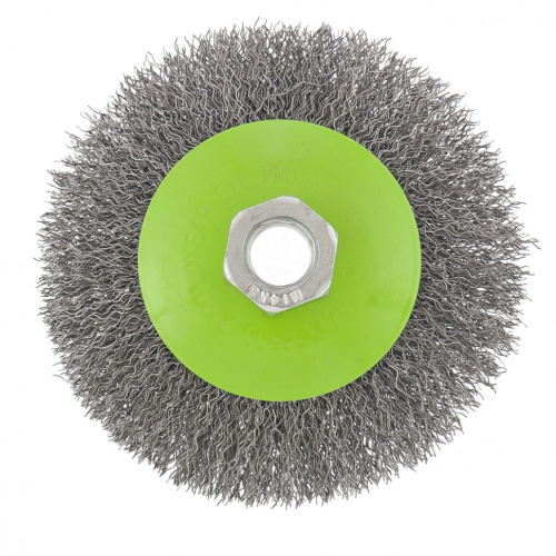 Щетка для УШМ, 100 мм, М14, "тарелка", витая проволока Сибртех по ценам производителя в Казани с доставкой по всей России