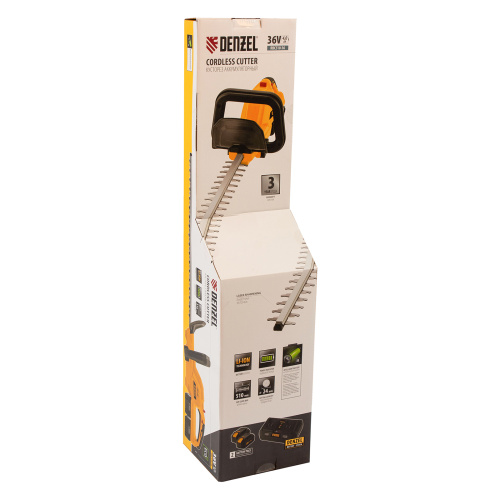 Кусторез аккумуляторный RBC510-36, Li-ion, 36 В, 4 Ач, нож 510 мм, поворотная ручка Denzel купить в Москве с доставкой по всей России | ProtosMarket.ru
