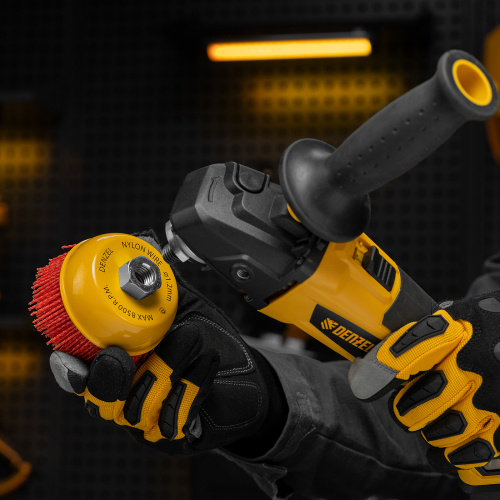 Щетка для УШМ, 100 мм, Чашка, нейлоновая щетина, М14 Denzel по ценам производителя в Казани с доставкой по всей России