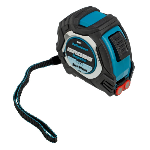 Рулетка Magnetisch 5 м х 19 мм,обрезиненный корпус,автоматическая фиксация,Нейлоновое покрытиеытие,зацеп с магнитом Gross по ценам производителя в Казани с доставкой по всей России