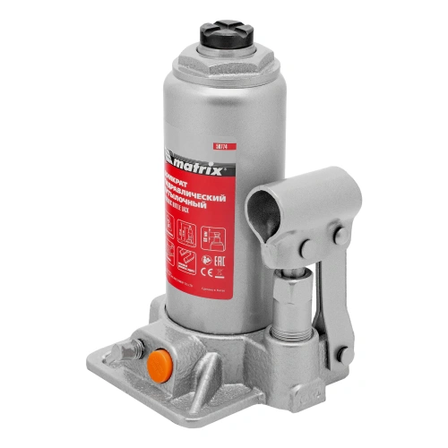 Домкрат гидравлический бутылочный, 3 т, h подъема 178-343 мм, в пластиковом кейсе Matrix по ценам производителя в Казани с доставкой по всей России