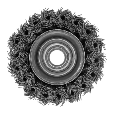 Щетка для УШМ, 75 мм, М14, "чашка", крученая металлическая проволока Сибртех по ценам производителя в Казани с доставкой по всей России