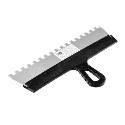 Шпатель из нержавеющей стали, 350 мм, зуб 10 х 10 мм, пластмассовая ручка Sparta купить в Москве с доставкой по всей России | ProtosMarket.ru