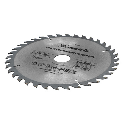 Пильный диск по дереву, 210 х 30 мм, 36 зубьев Matrix Professional купить в Москве с доставкой по всей России | ProtosMarket.ru