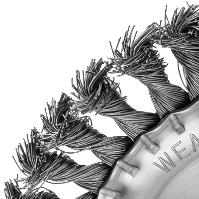 Щетка для УШМ 150 мм, посадка 22.2 мм, плоская, крученая проволока 0.5 мм Matrix купить в Москве с доставкой по всей России | ProtosMarket.ru