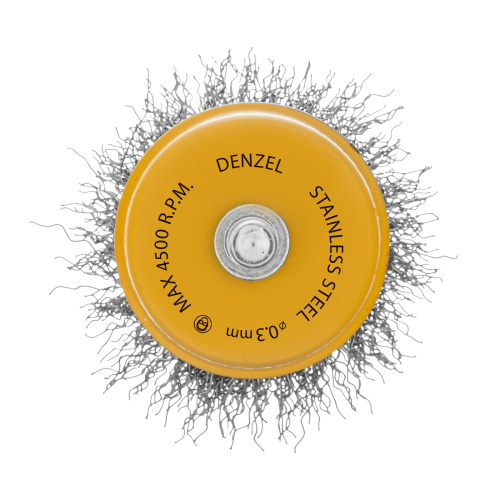 Щетка для дрели, 50 мм, Чашка, со шпилькой, нержавеющая витая проволока Denzel по ценам производителя в Казани с доставкой по всей России
